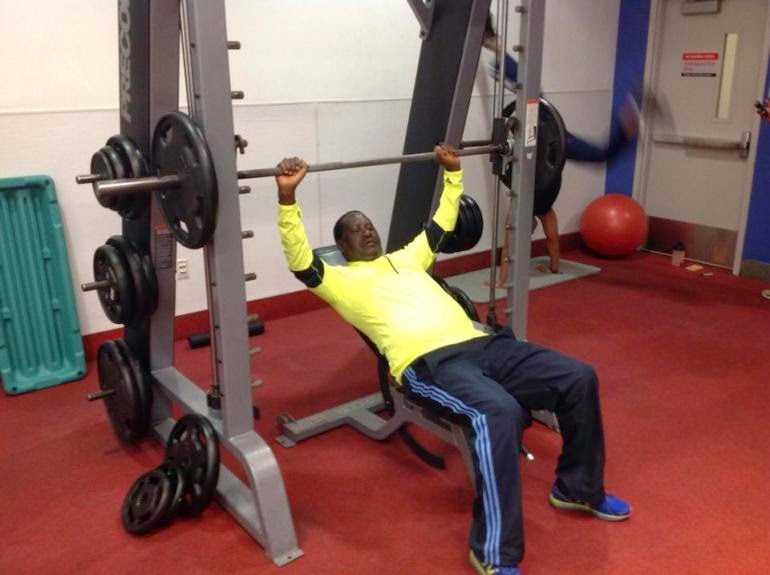 Raila Odinga Working Out